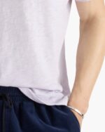 Slub Jersey Chroma Wash Short Sleeve Crew Neck Tee - Faded Lavender - Image 5