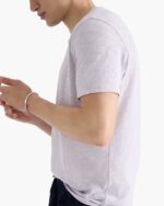 Slub Jersey Chroma Wash Short Sleeve Crew Neck Tee - Faded Lavender - Image 4