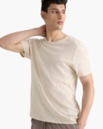 Slub Jersey Crew Neck Tee - Bleached Oak