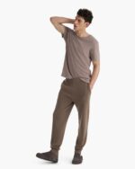 Slub Jersey Chroma Wash Short Sleeve Crew Neck Tee - Faded Mocha - Image 2