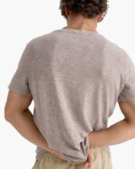 Slub Jersey Chroma Wash V-Neck Tee - Faded Mocha - Image 4