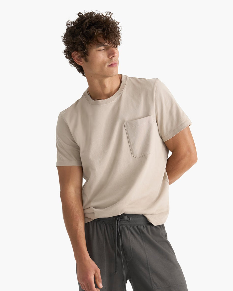 ATM_2025_PREFALL_STYLIZED_ON-FIGURE_M4460-GBB5-FRENCHOAK_FRONT_0009 Heavyweight Jersey Crew Neck Tee - French Oak - Image 1