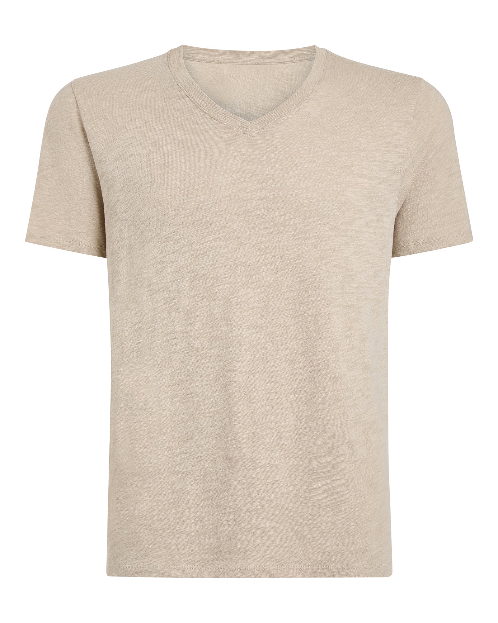 Slub Jersey V-Neck Tee - Dune - Image 5
