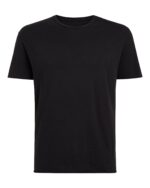 Vintage Jersey Cut Off Short Sleeve Crew Neck Tee - Black - Image 5