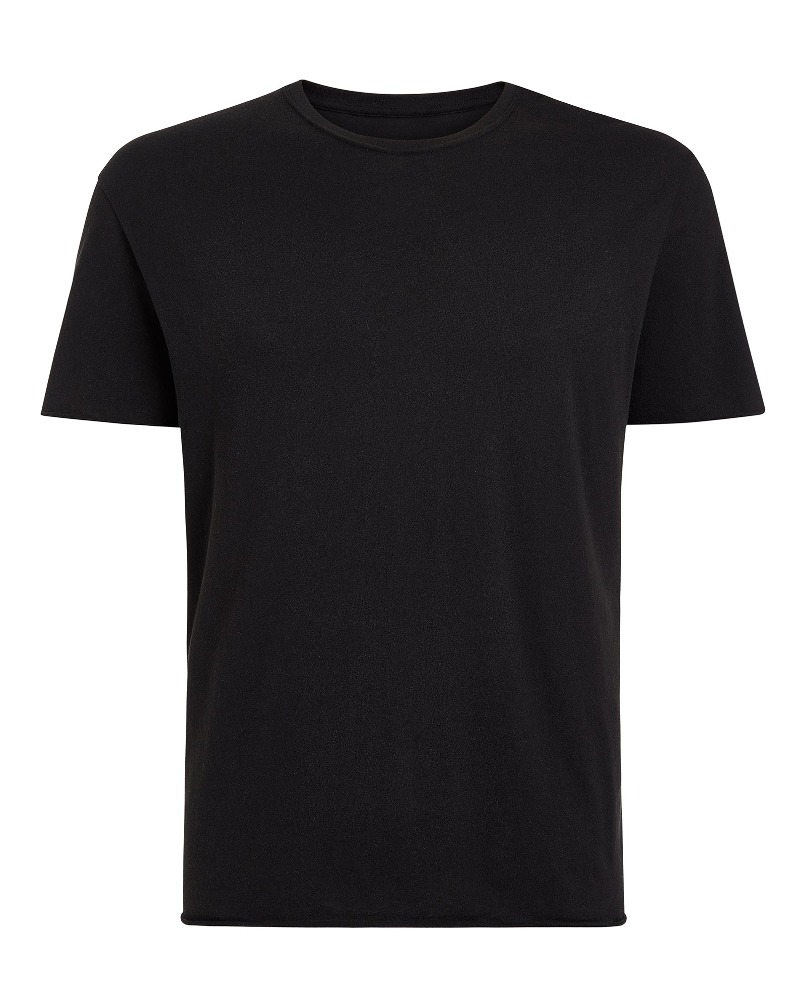 Vintage Jersey Cut Off Short Sleeve Crew Neck Tee - Black - Image 5