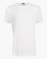Slub Jersey Crew Neck Tee - White - Image 4