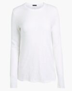 Slub Jersey Destroyed Wash Henley - White - Image 8