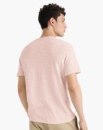 Slub Jersey Chroma Wash V-Neck Tee - Faded Rose - Image 3