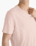 Slub Jersey Chroma Wash V-Neck Tee - Faded Rose - Image 5