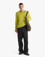 Slub Jersey Long Sleeve Destroyed Wash Tee - Citrus Leaf - Image 3