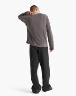 Slub Jersey Long Sleeve Destroyed Wash Tee - Onyx - Image 3