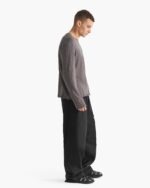 Slub Jersey Long Sleeve Destroyed Wash Tee - Onyx - Image 2