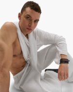 Slub Jersey Destroyed Wash Henley - White - Image 6